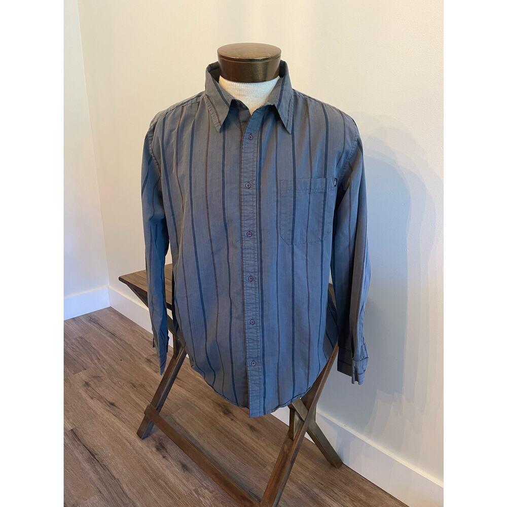 Matix Clothing Co Gray Striped Button Down Size XL